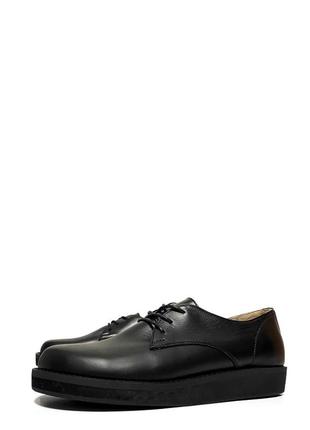Black leather shoes4 photo