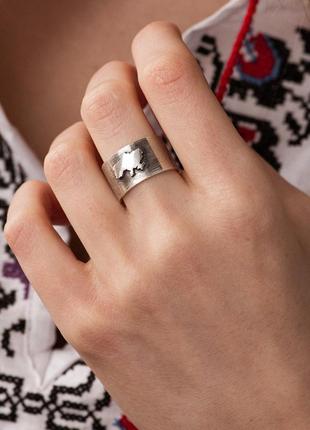 Sterling Silver Ring "Map of Ukraine" 1126495 photo