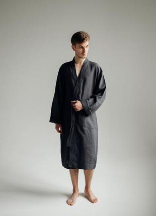 Men's linen robe1 photo