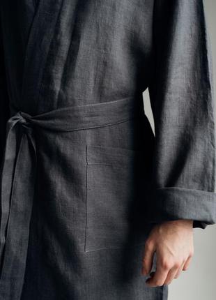 Men's linen robe4 photo