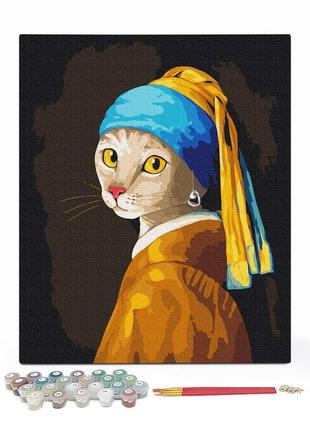 Painting by numbers ORNER x InnaRuda Cat with a pearl earring (orner-1692)3 photo