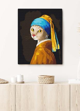 Painting by numbers ORNER x InnaRuda Cat with a pearl earring (orner-1692)1 photo