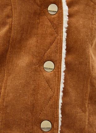Women's wool corduroy jacket DASTI Denim mustard4 photo