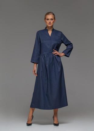 Women's dress "Fragility" dark blue