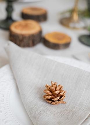 Linen classic table napkins - 8 piece5 photo