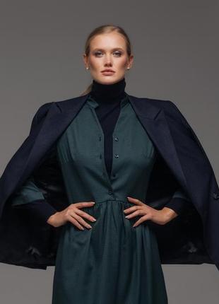 Women's dress "Fragility" dark green3 photo