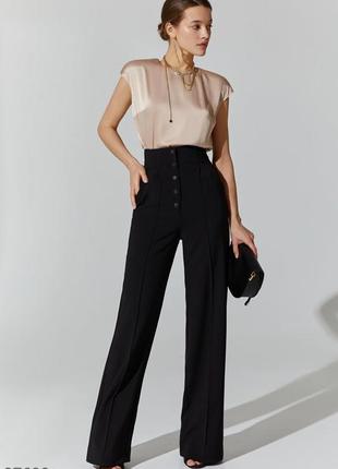 WIDE-LEG HIGH-WAISTED PALAZZO TROUSERS GEPUR1 photo