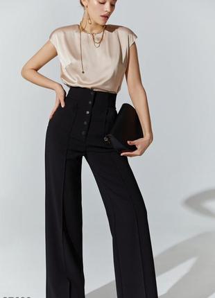 WIDE-LEG HIGH-WAISTED PALAZZO TROUSERS GEPUR3 photo