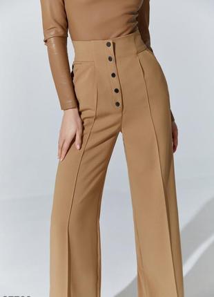 WIDE LEG TROUSERS WITH ACCENT WAIST GEPUR5 photo
