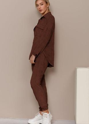 SUEDE SUIT WITH SHIRT GEPUR2 photo