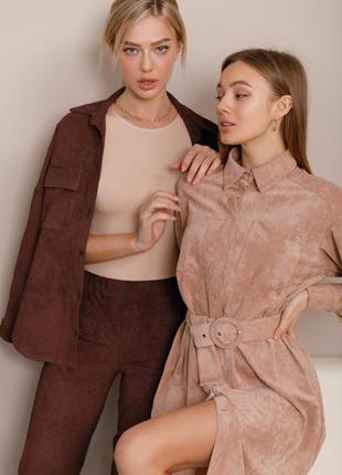 SUEDE SUIT WITH SHIRT GEPUR4 photo