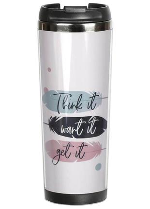 THERMAL MUG ZIZ THINK WISH GET