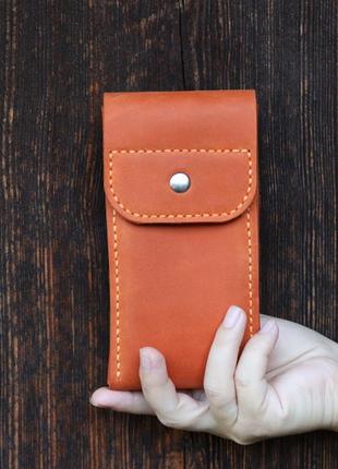 Smartphone leather case with belt clip/Handmade custom waist holder for iphone/Cover with belt loop4 photo
