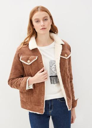 Women's wool corduroy jacket DASTI Denim light brown1 photo