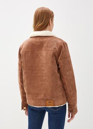Women's wool corduroy jacket DASTI Denim light brown3 photo