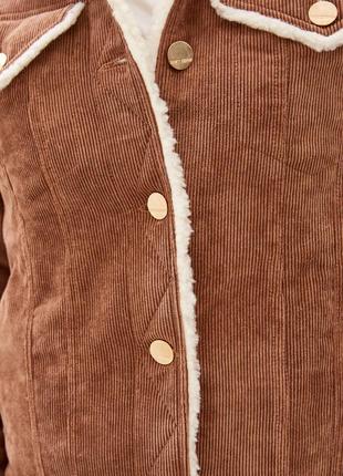 Women's wool corduroy jacket DASTI Denim light brown4 photo