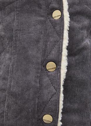 Women's wool corduroy jacket DASTI Denim gray4 photo
