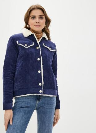 Women's wool corduroy jacket DASTI Denim blue