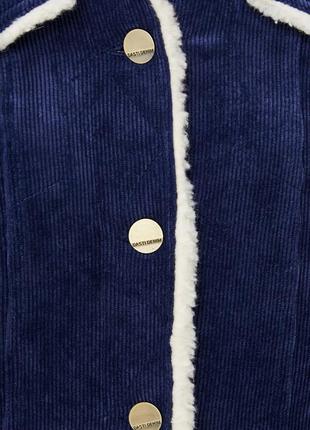 Women's wool corduroy jacket DASTI Denim blue4 photo