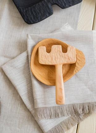 Linen napkins with fringed  - 8 piece9 photo