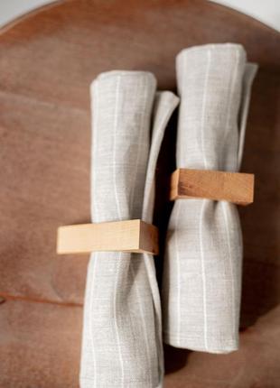 Striped linen napkins - 4 piece