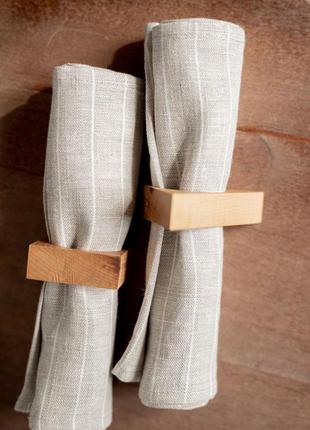 Striped linen napkins - 6 piece