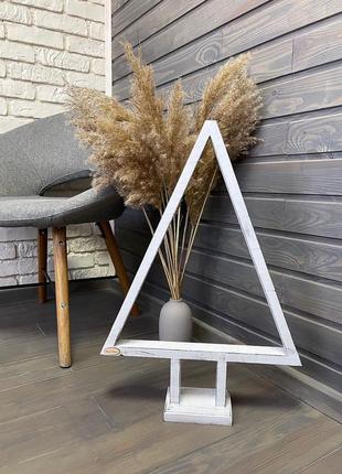 Christmas tree wooden eco 40x60 cm white-gray