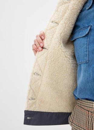 Women's denim jacket on wool DASTI Denim Urban gray4 photo