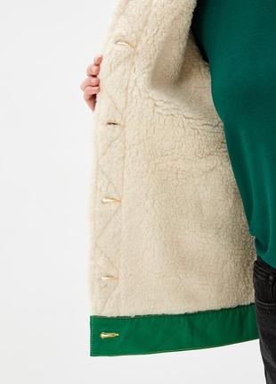 Women's denim jacket on wool DASTI Denim Urban green4 photo