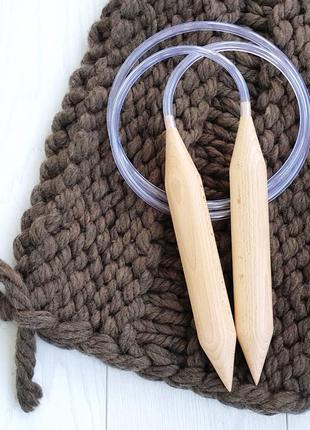 Giant knitting needles circular Wooden big needles, d40mm