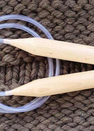 Giant knitting needles circular Wooden big needles, d40mm5 photo
