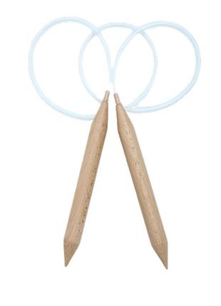 Wooden Knitting needles, 15mm, Knit needles circular4 photo
