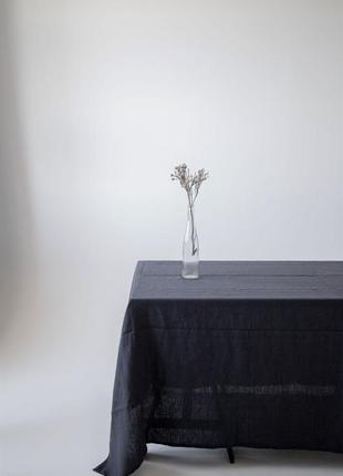 Linen tablecloth "graphite". Size: M - 140*190 cm