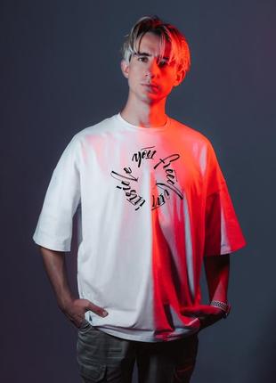 Limited oversize T-Shirt “Freedom Inside You” with handprint1 photo