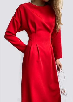 Dress with an Accent On the Waist, midi