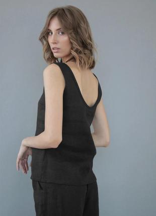 Linen top with open back2 photo