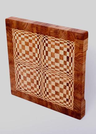 Kitchen end cutting board 3D from oak and maple LineWood