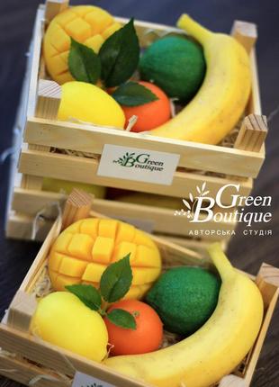 Souvenir soap Lime Mandarin Lemon Mango Banana box2 photo