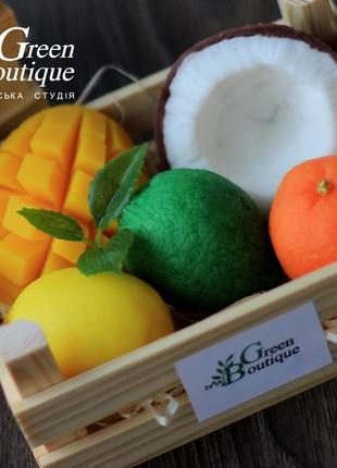 Souvenir soap Coconut Mango Papaya Lemon Lime Mandarin box