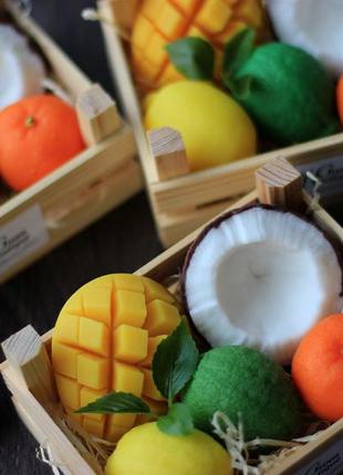 Souvenir soap Coconut Mango Papaya Lemon Lime Mandarin box8 photo