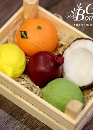 Souvenir soap Coconut Pomegranate  Lemon Lime Mandarin box