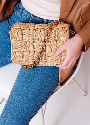 Beige handmade bag for women2 photo