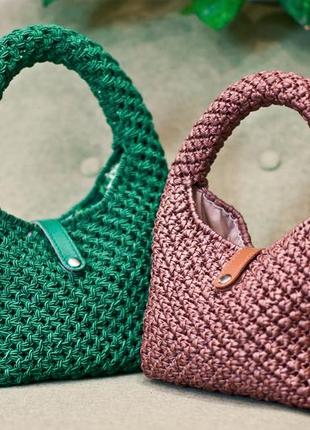 Macrame baguette bag for women6 photo