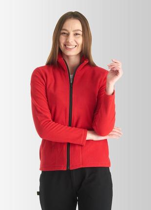 Women's fleece jacket Vigo 200 red1 photo