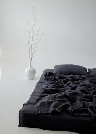 Linen bedding set "graphite"1 photo