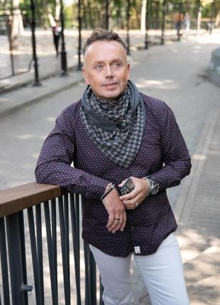 Stylish scarf men double-sided scarf with original clasp, unisex7 photo