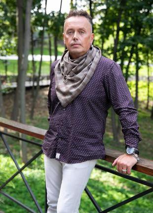 Stylish scarf men double-sided scarf with original clasp, unisex8 photo