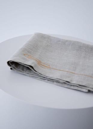 Table napkins with machine embroidery. Collection "Spikelet". 2 piece5 photo