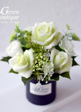 Interior bouquet of soap, roses super green