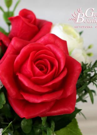 Interior bouquet of soap, red roses red berlin4 photo